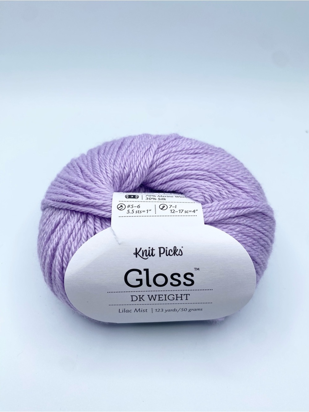 Knit Picks Gloss DK silk merino yarn
